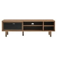 thumbnail image 6 of Media TV Stand Console Table, Walnut, Wood, Metal, Industrial Living Room Lounge Cafe Lobby Hospitality Restaurant, Modern Contemporary HB34576, 6 of 10