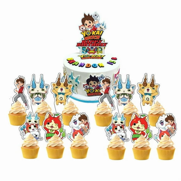 Yokai Watch Cake Topper CupcakeS Set Birthday Party Supplies Decoration Decor Kit