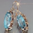 thumbnail image 4 of Eosunjian 1 Pair Hoop Earrings Shiny Big Rhinestone Jewelry Temperament Long Lasting Dangle Earrings Birthday Gift Blue, 4 of 13