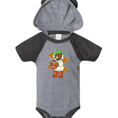 

Inktastic Beekeeping Cute Bear with Honey Gift Baby Boy or Baby Girl Bodysuit