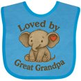 thumbnail image 3 of Inktastic Loved by Great Grandpa Boys or Girls Baby Bib, 3 of 4