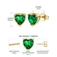 thumbnail image 6 of ChicSilver Heart Birthstone Screw Backs Earrings Stud Earrings Hypoallergenic Cubic Zirconia Tragus Piercing Post for Sensitive Ears, 6 of 7