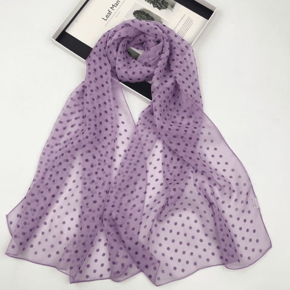 suxuMhao Wrap Shawl, Polka dot Shawl Lightweight Shawl, Neck scarf Shawl Scarf Printed scarf, Light Purple & Purple, 20*63 Inches, 2 Pieces, Lightweight Breathable Scarf for summer
