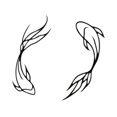thumbnail image 4 of 2x Koi Fish Metal Wall Art Decor Escultura abstracta moderna para colgar en la pared 30 centímetros, 4 of 7