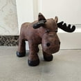 thumbnail image 3 of Decorative Door Stopper Cute & Funny Animal Door Stop Holders for Any Room Plush Floor Door Stoppers Available in Many Cute Designs Approx. 12 x 9 x 8 Inches (Brown Moose), 3 of 5
