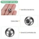 thumbnail image 2 of Juego de 20 perillas de tuerca de bola roscadas, M6x12mm, tapa de tuerca de bola de acero al carbono para accesorios de iluminación/maquinaria/DIY, [Tono cromo], 2 of 7