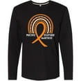 thumbnail image 3 of Inktastic Multiple Sclerosis Awareness Orange Ribbon Rainbow Long Sleeve T-Shirt, 3 of 5