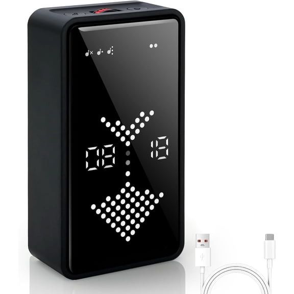 HEEYCEM Digital Hourglass Pomodoro Timer, Magnetic 1-99 Mins Adjustable Rechargeable Digital Countdown ADHD Timer, Mute/Low Volume/High Low Volume Modes for Work, Study, Back to School, Kitch,