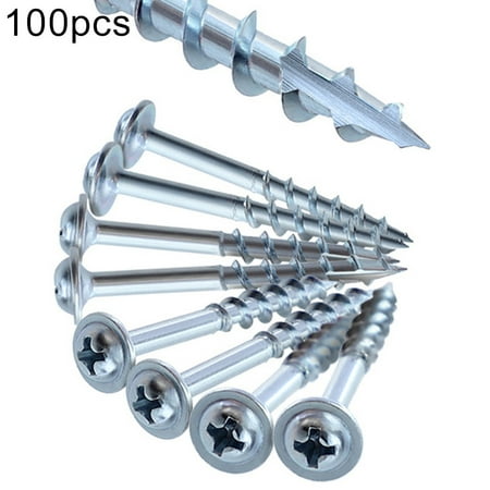

Joernso 100Pcs ST4 32/38/50/63mm Self-tapping Screws for Pocket Hole Jig Woodworking