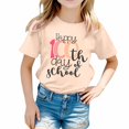 thumbnail image 4 of 100 Days Of School Teacher Shirt Short Sleeved Round Neck Cute Print School Tee Tops for Little Boys Girls 3-4 Years, 4 of 4