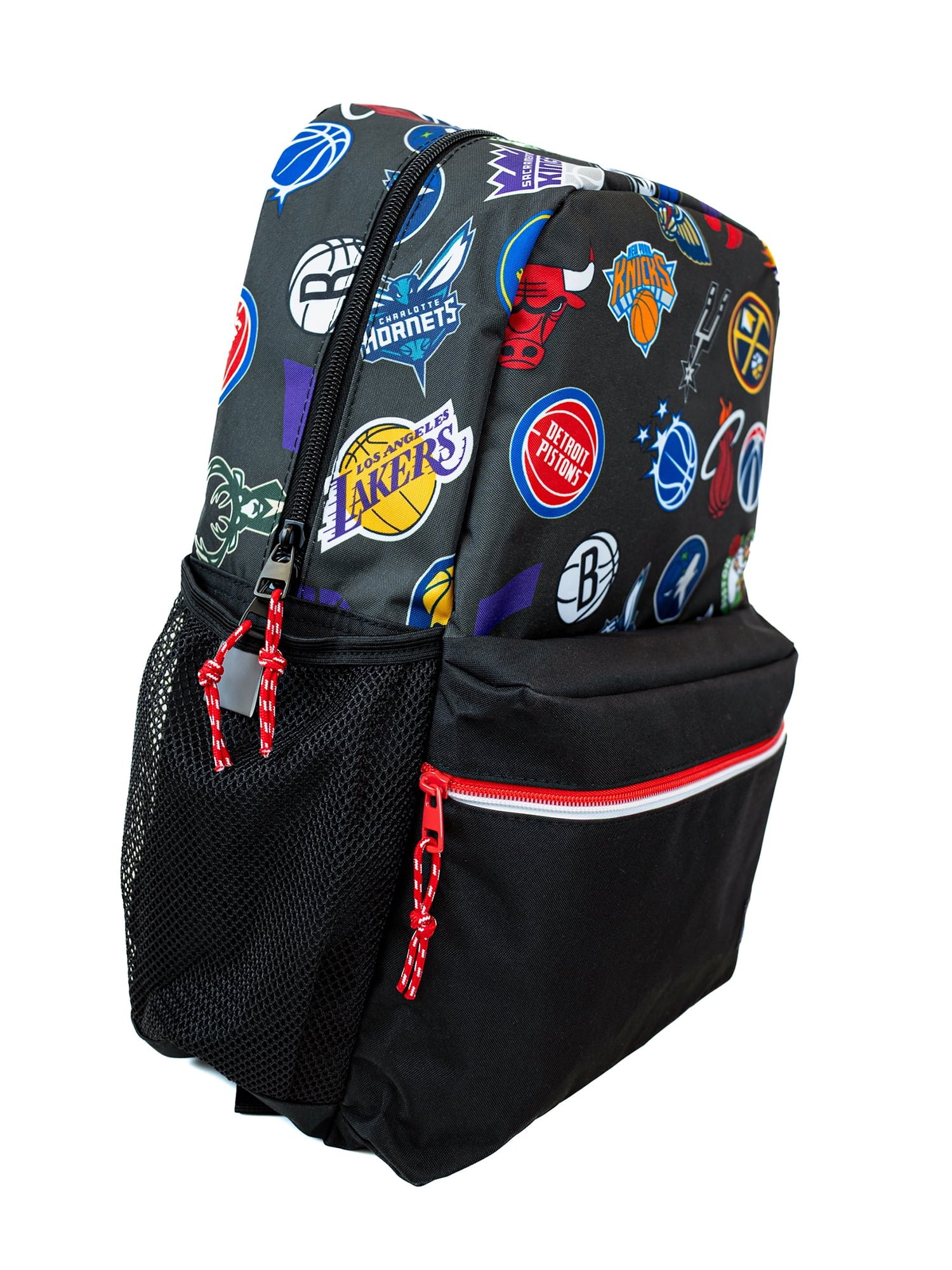 NBA Unisex 17" Team Ready Backpack, Black/Multicolor