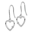thumbnail image 2 of 925 Sterling Silver White Ice Diamond Heart Earrings; for Adults and Teens; for Women and Men, 2 of 4