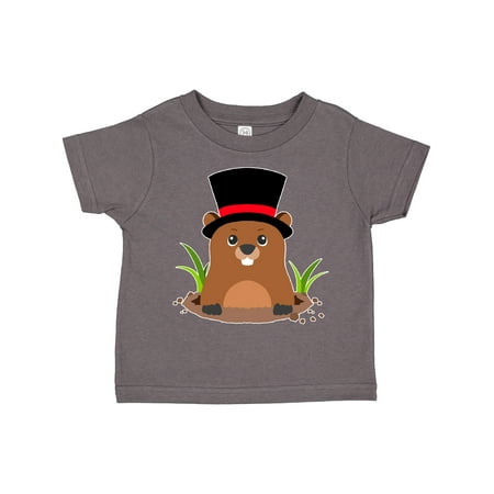 

Inktastic Groundhog Day with Groundhog in Top Hat Gift Toddler Boy or Toddler Girl T-Shirt