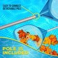 thumbnail image 5 of U.S. Pool Supply Pool and Spa Skimmer Net with Pole, Handheld Fine Mesh Pool Leaf Skimmer Net - Hand Held Spa, Hot Tub, Pond Cleaning - Step-Up 32" to 5 Feet Long, 5" Deep Netting, Scoop Skim Leaves, 5 of 6
