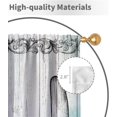 thumbnail image 4 of Rustic Teal Kitchen Curtains 27.5W x 45L Inch Small Mini Country Vintage Farmhouse Retro Wooden Barn Fork Knife Spoon Rod Pocket Short Curtain Tiers for Cafe Window Drapes Treatment Fabric 2 Panels, 4 of 6