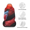 thumbnail image 4 of Wukai Closeup Red Flamingo Portrait Full Set Car Seat Covers with Soft Padding Universal Auto Front Seats Protector and Cushion Mat, 4 of 5
