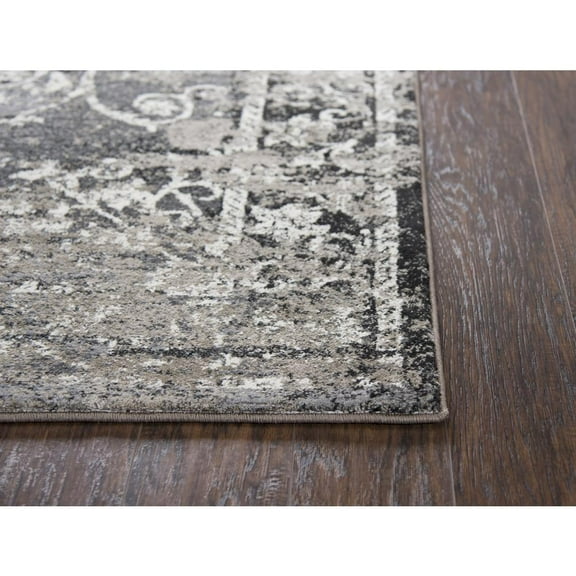 Alora Decor Swagger 2'3" x 7'7" Scroll work Distress Taupe/Gray Area Rug