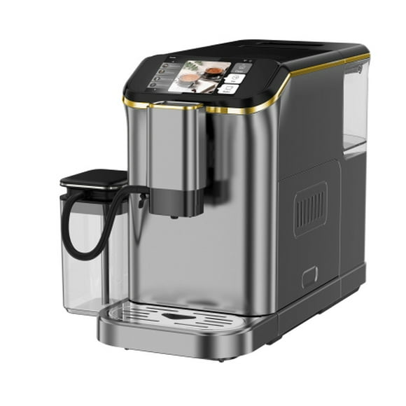 Fully Automatic Espresso Machine 20 Bar, Coffee Machine With Milk Frother Steam Wand,Built-In Grinder, 1.5l Water Tank,One-Touch Control Panel for Latte, Cappuccino, Macchiato & Iced Coffee