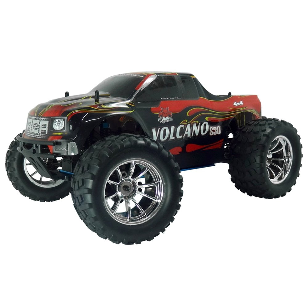 Redcat Racing Volcano S30 1:10 Scale 75cc Nitro Motor RC Monster Truck, Red - Walmart.com