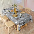 thumbnail image 3 of Gray Christmas Tree Pattern Rectangle Tablecloth 60"x102",Waterproof Polyester Rectangle Table Cloth, Wipeable Spillproof Polyester Tablecloth for Dining, Camping, Indoor and Outdoor, 3 of 6
