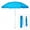 aqua, variant on dig-git Beach Umbrella Orange vented with shovel anchor