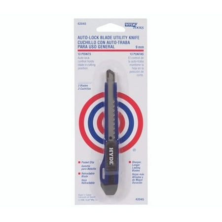 

Hyde 42045 Utility Knives Snap Off Retractable With Auto Lock