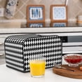 thumbnail image 5 of KLL Black And White Diamonds Print 4 Slice Toaster Dust Covers Kitchen Small Appliance Cover with 2 Pockets,Can hold Jam Spreader Knife & Toaster Tongs (12.4 x 10.6 x 8.2), 5 of 6
