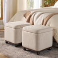 thumbnail image 2 of Better Homes & Gardens Ambrose Storage Ottoman, Heather Wheat, 2 of 9