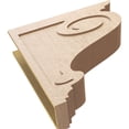 thumbnail image 6 of 9"W x 36"D x 36"H Thin Scroll Rough Cedar Woodgrain TimberThane Corbel, Primed Tan, 6 of 6