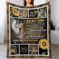 thumbnail image 4 of Horse Blanket Horse Throw Blanket Gifts for Boys Son from Mom Dad Comfort Cozy Warm Flannel Blanket for Couch Sofa Bed 60"x80", 4 of 6