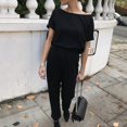 thumbnail image 3 of SMihono Women's Plus Size Casual Loose Solid Color Jumpsuit, Wide Leg Pants, One Size, 3 of 9