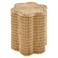 thumbnail image 2 of Erika Scalloped Natural Rattan Side Table in Natural, 2 of 8