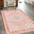 thumbnail image 3 of Hallway Runner Rugs 2.7x5 Ft, Pink Boho Non Slip Area Rugs for Kitchen Bedroom Entryway, Vintage Abstract Tribal Decorative Oriental Washable Carpet Runner Rug Floor Mats for Bedroom Home Decor, 3 of 9