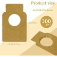 thumbnail image 2 of NOGIS Kraft Paper Wine Bottle Tags (300 Pcs) - Durable Blank Wine Bottle Neck Tags, 2.2x3.5 Inches - Multiuse Brown Kraft Paper Tags - Disposable Wine Vintage Tags, 2 of 7