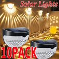 thumbnail image 2 of Lámparas solares LED de pared para exteriores, lámparas de energía para jardín, impermeables, decoración de Navidad, festón, paquete de 10, 2 of 4