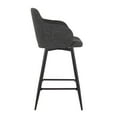thumbnail image 6 of Lumisource Boyne 26" Black Set Of 2 Counter Stool B26-BOYNE-55SWVX2 BKDGY2, 6 of 7
