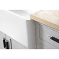 thumbnail image 4 of Gourmetier GKFA361810BC Arcticstone 36-Inch Solid Surface White Stone Apron-Front Single Bowl Farmhouse Kitchen Sink with Strainer in Matte White, 4 of 8