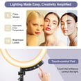 thumbnail image 4 of Sensyne Anillo de luz de 12" con soporte para trípode de 62", luz LED circular para selfies con fuerte soporte magnético para teléfono compatible con teléfonos móviles para transmisión en vivo/grabaci, 4 of 5