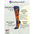 thumbnail image 2 of Navy/Orange/Gold Over-the-Calf Flame Socks – Kids & Youth Athletic Socks for Sports Teams – Fun Fire Design, Moisture-Wicking, Compression Support – Medium, 2 of 2