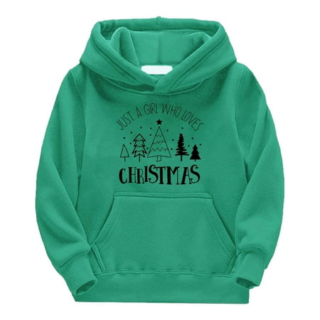 

TIREOW Casual Hoodies for Children s Toddler Funny Christmas Shirts for Girl and Boys Long Sleeve Graphic Pullover Tops with Pocket Oversized Crewneck Christmas Sweatshirts Daily Outdoor Pullover