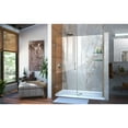 thumbnail image 5 of DreamLine Unidoor 59-60 in. W x 72 in. H Frameless Hinged Shower Door with Shelves in Brushed Nickel, 5 of 13