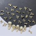 thumbnail image 4 of ThrottleT-Bow Nail Charms, 80PCS 3D Metal Bows Charms for Acrylic Nails, Alloy Gold Bow Knot Nail Art Rhinestones Cute Kawaii Bows tie Nail Accessories Decorations Supplies for Crafts (HJ-80), 4 of 13
