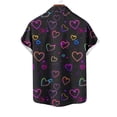 thumbnail image 4 of Awdenio Shirts for Men Hawaiian Shirt for Men Casual Button Down Shirt Short Sleeve Valentine's Day Heart Beach Print Tropical Hawaii Shirts, 4 of 4
