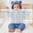 thumbnail image 3 of HAOTAGS Boys Girls Jumpsuits, Hooded Onesie Fleece Winter Warm Romper with Bear Ears, 3 of 9