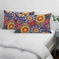 thumbnail image 4 of Boho Blue Flower Pillow Covers 16"x24", Spring Bohemia Chic Red Yellow Floral Soft Brushed Microfiber Breathable Throw Pillow Covers, Decorative Pillowcase with Zipper for Couch Sofa Bedroom, 4 of 9
