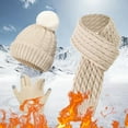 thumbnail image 2 of Winter Scarf Gloves Hat Set for Teen Girls Three Piece Warm Wool Accessories, 2 of 5