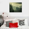 thumbnail image 4 of YANMS Forest Picture Wall Art Framed: Foggy Landscape Photographic Printed on Canvas with Black Framed for Living Room, 4 of 4