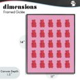 thumbnail image 4 of Stupell Industries Contemporary Red Gummy Bears on Pink Black Framed Giclee Art, 11 x 14, by LISH Creative, 4 of 8