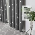 thumbnail image 2 of Deconovo Room Darkening Curtains Silver Star Print Grommet Curtains for Bedroom 52 x 63 inch Light Gray Set of 2, 2 of 7