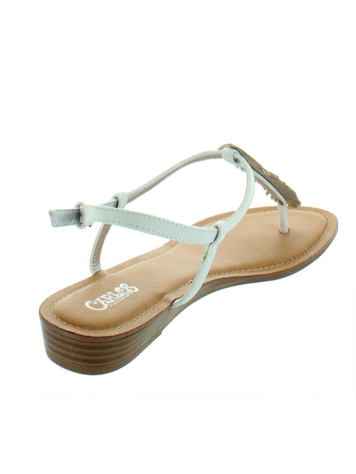 carlos santana feather sandals